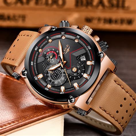 luxury men's watches leather strap